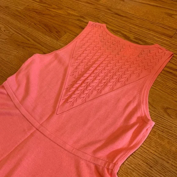 Trina Turk Roxanna Pointelle Knit Fit Flare Dress - Picture 8 of 9